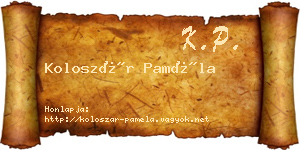 Koloszár Paméla névjegykártya